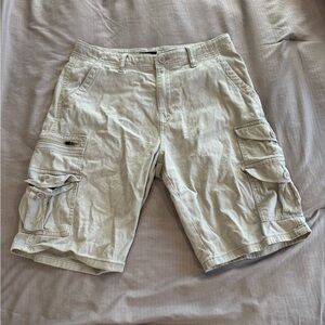 Unisex Beige Cargo Shorts